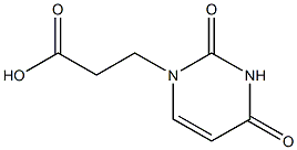 3-(2,4-dioxo-1,2,3,4-tetrahydropyrimidin-1-yl)propanoic acid Struktur