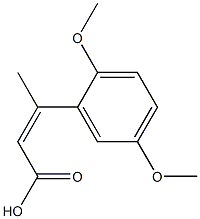 3-(2,5-dimethoxyphenyl)but-2-enoic acid Struktur