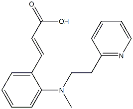 3-(2-{methyl[2-(pyridin-2-yl)ethyl]amino}phenyl)prop-2-enoic acid Struktur