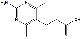 3-(2-amino-4,6-dimethylpyrimidin-5-yl)propanoic acid Struktur