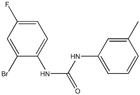 3-(2-bromo-4-fluorophenyl)-1-(3-methylphenyl)urea Struktur