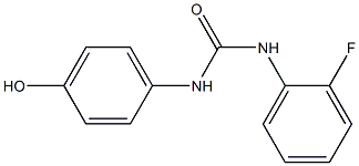 3-(2-fluorophenyl)-1-(4-hydroxyphenyl)urea Struktur