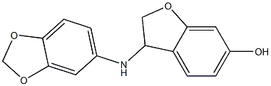 3-(2H-1,3-benzodioxol-5-ylamino)-2,3-dihydro-1-benzofuran-6-ol Struktur