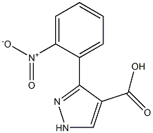 3-(2-nitrophenyl)-1H-pyrazole-4-carboxylic acid Struktur