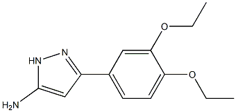 3-(3,4-diethoxyphenyl)-1H-pyrazol-5-amine Struktur