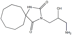 3-(3-amino-2-hydroxypropyl)-1,3-diazaspiro[4.7]dodecane-2,4-dione Struktur