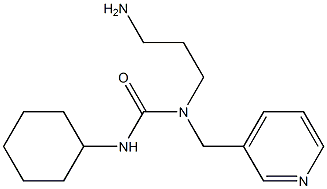 3-(3-aminopropyl)-1-cyclohexyl-3-(pyridin-3-ylmethyl)urea Struktur