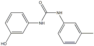 3-(3-hydroxyphenyl)-1-(3-methylphenyl)urea Struktur