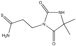 3-(4,4-dimethyl-2,5-dioxoimidazolidin-1-yl)propanethioamide Struktur