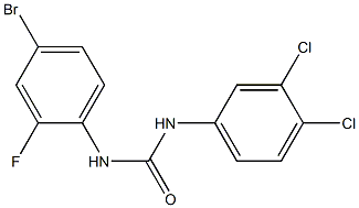 3-(4-bromo-2-fluorophenyl)-1-(3,4-dichlorophenyl)urea Struktur