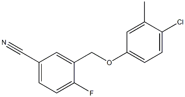 3-(4-chloro-3-methylphenoxymethyl)-4-fluorobenzonitrile Struktur