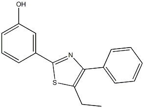 3-(5-ethyl-4-phenyl-1,3-thiazol-2-yl)phenol Struktur