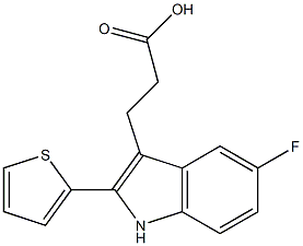 3-(5-fluoro-2-thien-2-yl-1H-indol-3-yl)propanoic acid Struktur