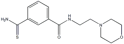 3-(aminocarbonothioyl)-N-(2-morpholin-4-ylethyl)benzamide Struktur