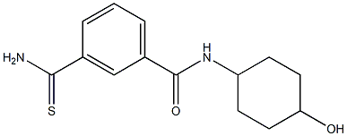 3-(aminocarbonothioyl)-N-(4-hydroxycyclohexyl)benzamide Struktur