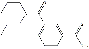 3-(aminocarbonothioyl)-N,N-dipropylbenzamide Struktur