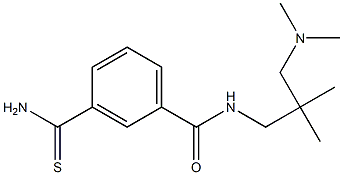 3-(aminocarbonothioyl)-N-[3-(dimethylamino)-2,2-dimethylpropyl]benzamide Struktur