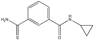 3-(aminocarbonothioyl)-N-cyclopropylbenzamide Struktur