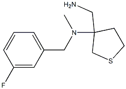 3-(aminomethyl)-N-[(3-fluorophenyl)methyl]-N-methylthiolan-3-amine Struktur