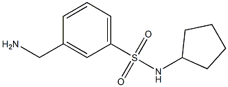 3-(aminomethyl)-N-cyclopentylbenzenesulfonamide Struktur