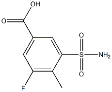 3-(aminosulfonyl)-5-fluoro-4-methylbenzoic acid Struktur