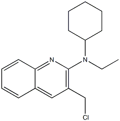 3-(chloromethyl)-N-cyclohexyl-N-ethylquinolin-2-amine Struktur