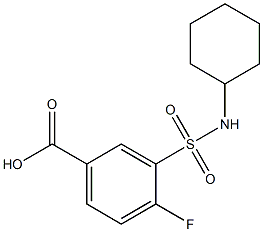 3-(cyclohexylsulfamoyl)-4-fluorobenzoic acid Struktur