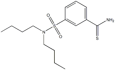 3-(dibutylsulfamoyl)benzene-1-carbothioamide Struktur