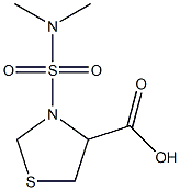 3-(dimethylsulfamoyl)-1,3-thiazolidine-4-carboxylic acid Struktur