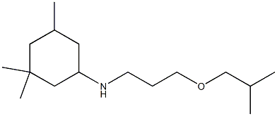 3,3,5-trimethyl-N-[3-(2-methylpropoxy)propyl]cyclohexan-1-amine Struktur