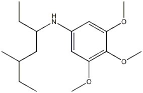 3,4,5-trimethoxy-N-(5-methylheptan-3-yl)aniline Struktur