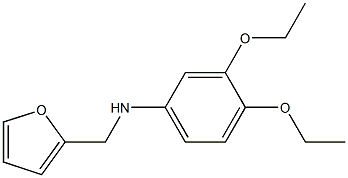 3,4-diethoxy-N-(furan-2-ylmethyl)aniline Struktur