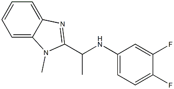 3,4-difluoro-N-[1-(1-methyl-1H-1,3-benzodiazol-2-yl)ethyl]aniline Struktur