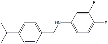 3,4-difluoro-N-{[4-(propan-2-yl)phenyl]methyl}aniline Struktur