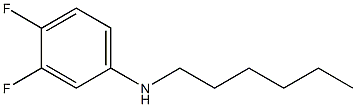 3,4-difluoro-N-hexylaniline Struktur