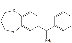 3,4-dihydro-2H-1,5-benzodioxepin-7-yl(3-iodophenyl)methanamine Struktur