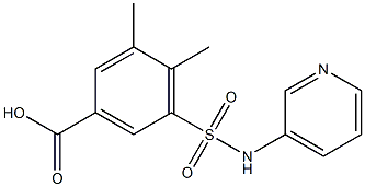 3,4-dimethyl-5-(pyridin-3-ylsulfamoyl)benzoic acid Struktur