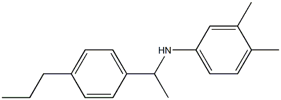 3,4-dimethyl-N-[1-(4-propylphenyl)ethyl]aniline Struktur