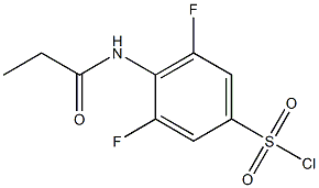 3,5-difluoro-4-propanamidobenzene-1-sulfonyl chloride Struktur