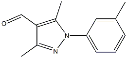 3,5-dimethyl-1-(3-methylphenyl)-1H-pyrazole-4-carbaldehyde Struktur