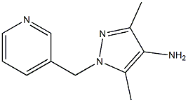 3,5-dimethyl-1-(pyridin-3-ylmethyl)-1H-pyrazol-4-amine Struktur