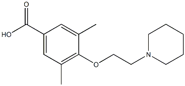 3,5-dimethyl-4-[2-(piperidin-1-yl)ethoxy]benzoic acid Struktur