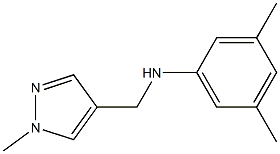 3,5-dimethyl-N-[(1-methyl-1H-pyrazol-4-yl)methyl]aniline Struktur