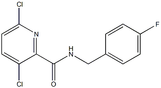 3,6-dichloro-N-[(4-fluorophenyl)methyl]pyridine-2-carboxamide Struktur