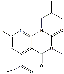 3,7-dimethyl-1-(2-methylpropyl)-2,4-dioxo-1H,2H,3H,4H-pyrido[2,3-d]pyrimidine-5-carboxylic acid Struktur