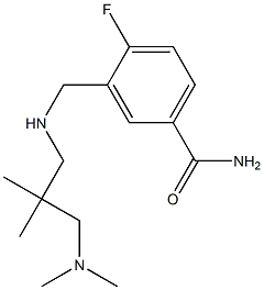 3-[({2-[(dimethylamino)methyl]-2-methylpropyl}amino)methyl]-4-fluorobenzamide Struktur