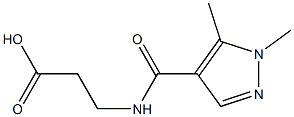 3-[(1,5-dimethyl-1H-pyrazol-4-yl)formamido]propanoic acid Struktur