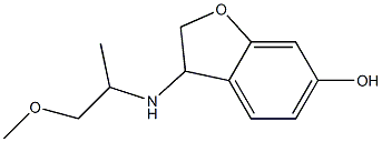 3-[(1-methoxypropan-2-yl)amino]-2,3-dihydro-1-benzofuran-6-ol Struktur