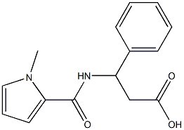 3-[(1-methyl-1H-pyrrol-2-yl)formamido]-3-phenylpropanoic acid Struktur