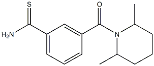 3-[(2,6-dimethylpiperidin-1-yl)carbonyl]benzenecarbothioamide Struktur